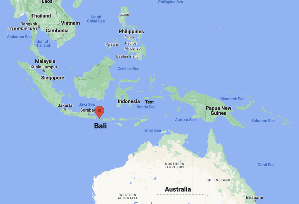 bali map south east asia