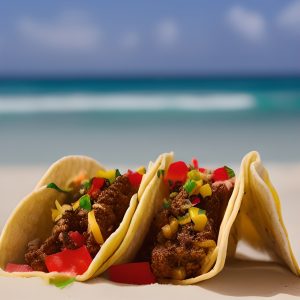 tacos on the beach in cancun