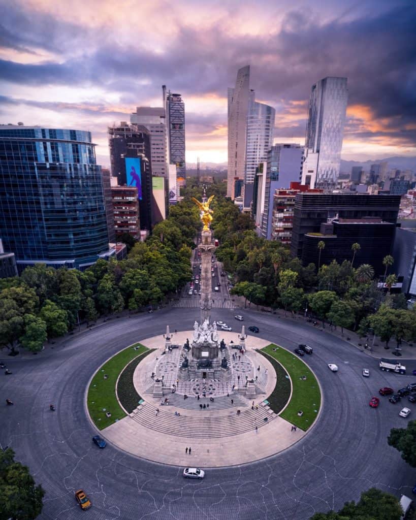 views over mexico city